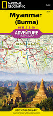 Myanmar National Geographic Folded Map