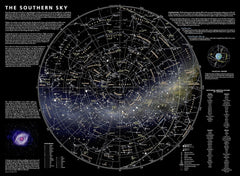 Night Sky - Southern Hemisphere Folded Map