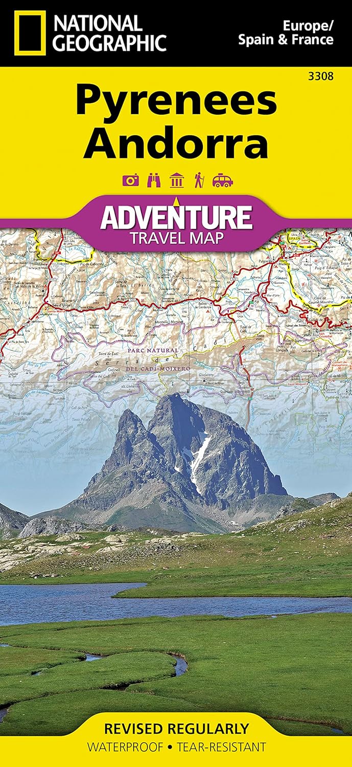 Pyrenees & Andorra Folded – National Geographic | Mapworld
