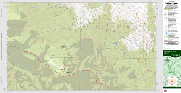 Gloucester Tops 9233-4N Topographic Map 1:25k