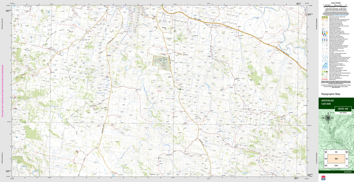Waterloo 9235-4N Topographic Map 1:25k | Mapworld