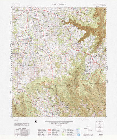 9235 Yarrowitch 1:100k Topographic Map