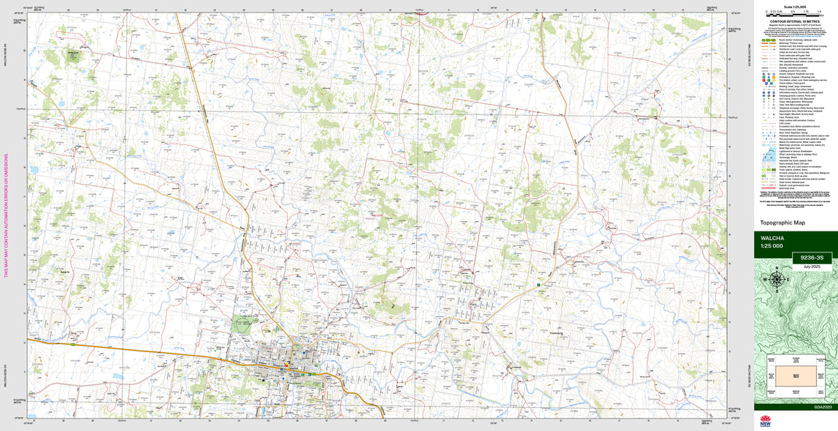 Walcha 9236-3S Topographic Map 1:25k | Mapworld