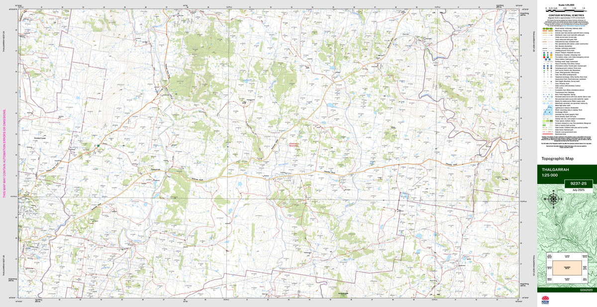 Thalgarrah 9237-2S Topographic Map 1:25k | Mapworld
