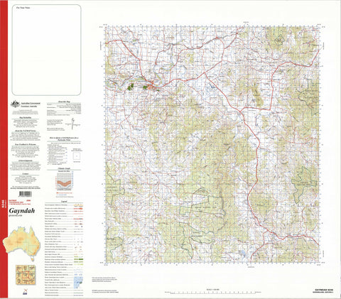 9246 Gayndah 1:100k Topographic Map