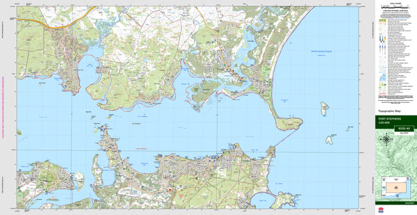 Port Stephens 9332-4S Topographic Map 1:25k