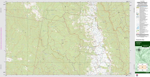 Markwell 9333-3N Topographic Map 1:25k