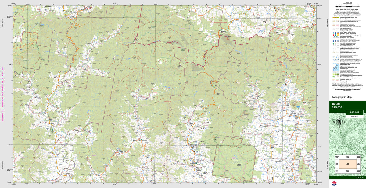 Bobin 9334-1S Topographic Map 1:25k | Mapworld