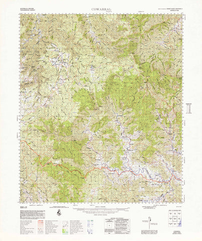 9335 Cowarral 1:100k Topographic Map