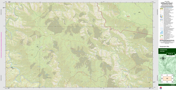 Kunderang 9336-3S Topographic Map 1:25k