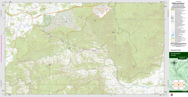 Yellow Jacket 9338-4S Topographic Map 1:25k