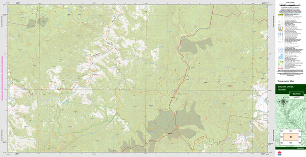 Malara Creek 9339-1S Topographic Map 1:25k