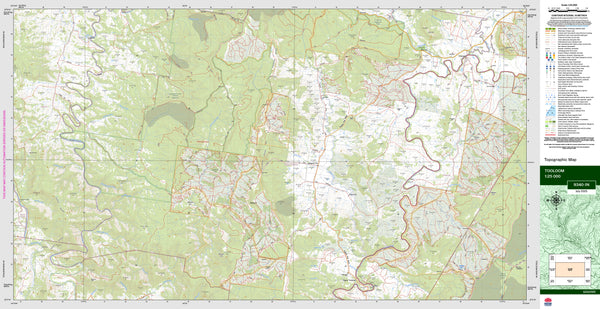 Tooloom 9340-1N Topographic Map 1:25k