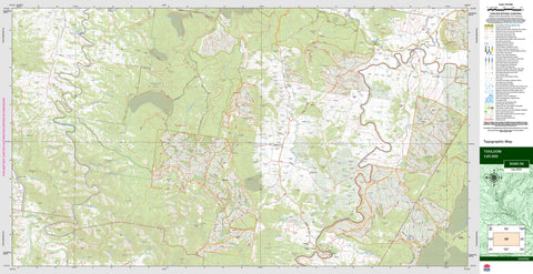 Tooloom 9340-1N Topographic Map 1:25k