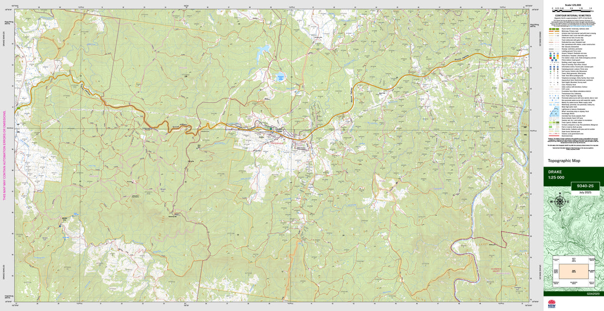 Drake 9340-2S Topographic Map 1:25k | Mapworld