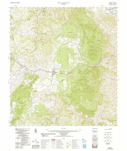9344-3 Blackbutt 1:50k Topographic Map