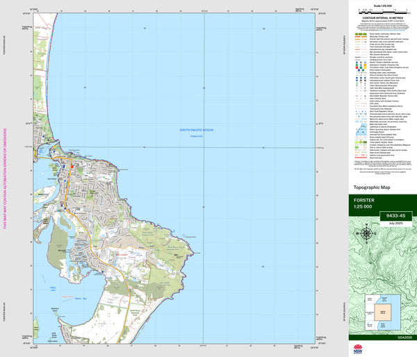 Forster 9433-4S Topographic Map 1:25k