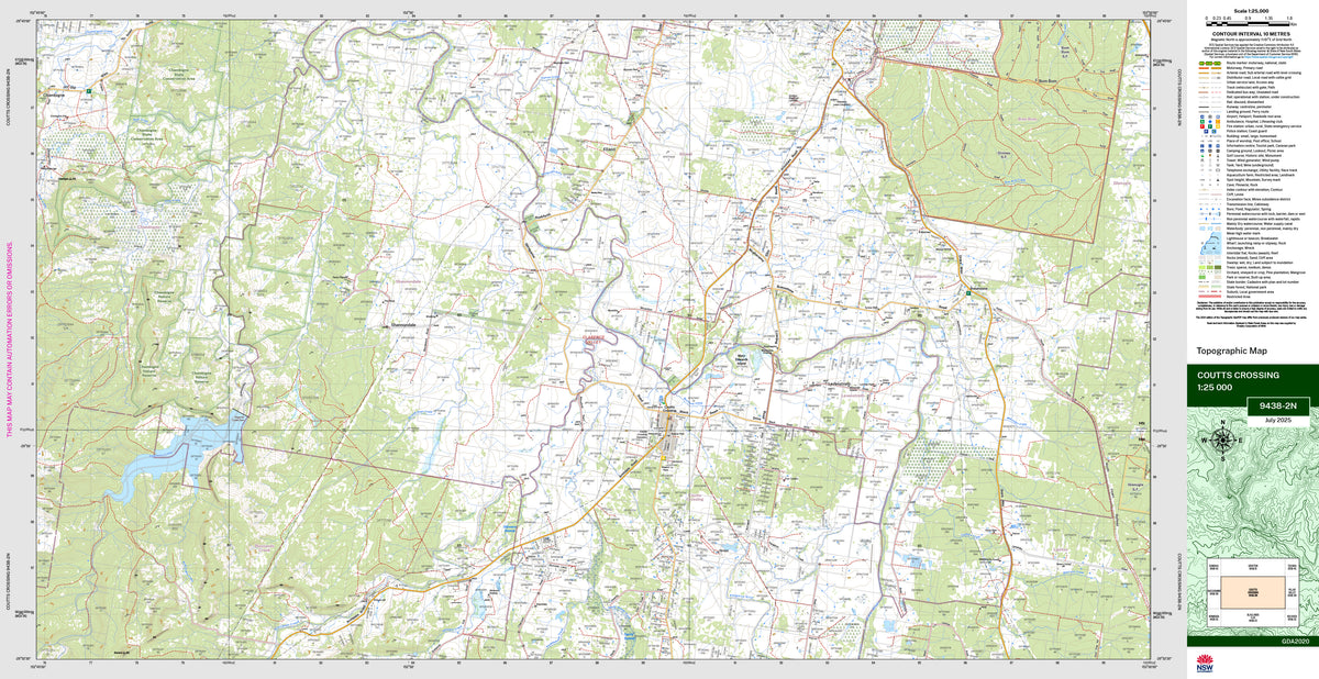 Coutts Crossing 9438-2N Topographic Map 1:25k | Mapworld
