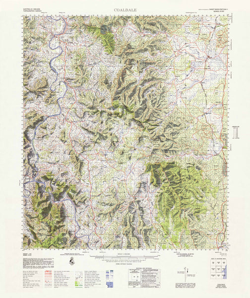 9439 Coaldale 1:100k Topographic Map