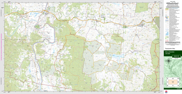 Mallanganee 9440-3S Topographic Map 1:25k