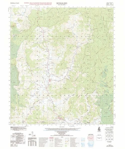 9440-4 Bonalbo 1:50k Topographic Map