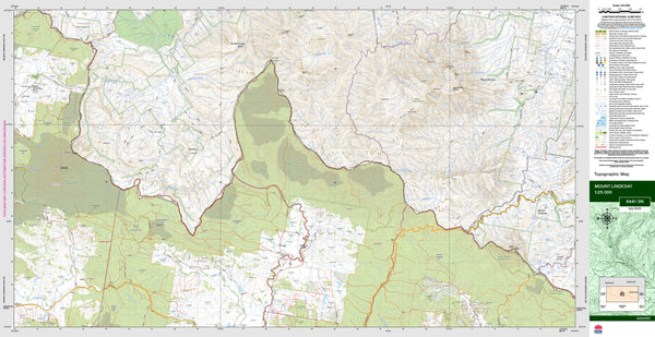 Mount Lindesay 9441-3N Topographic Map 1:25k