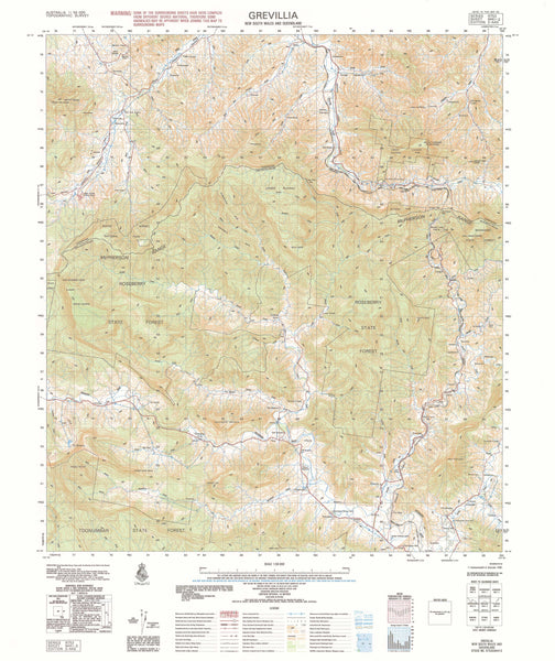 9441-2 Grevillia 1:50k Topographic Map
