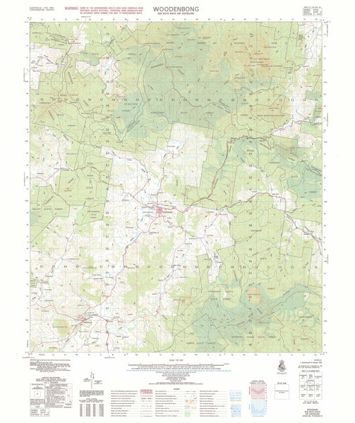 9441-3 Woodenbong 1:50k Topographic Map