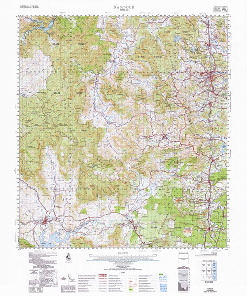 9444 Nambour 1:100k Topographic Map