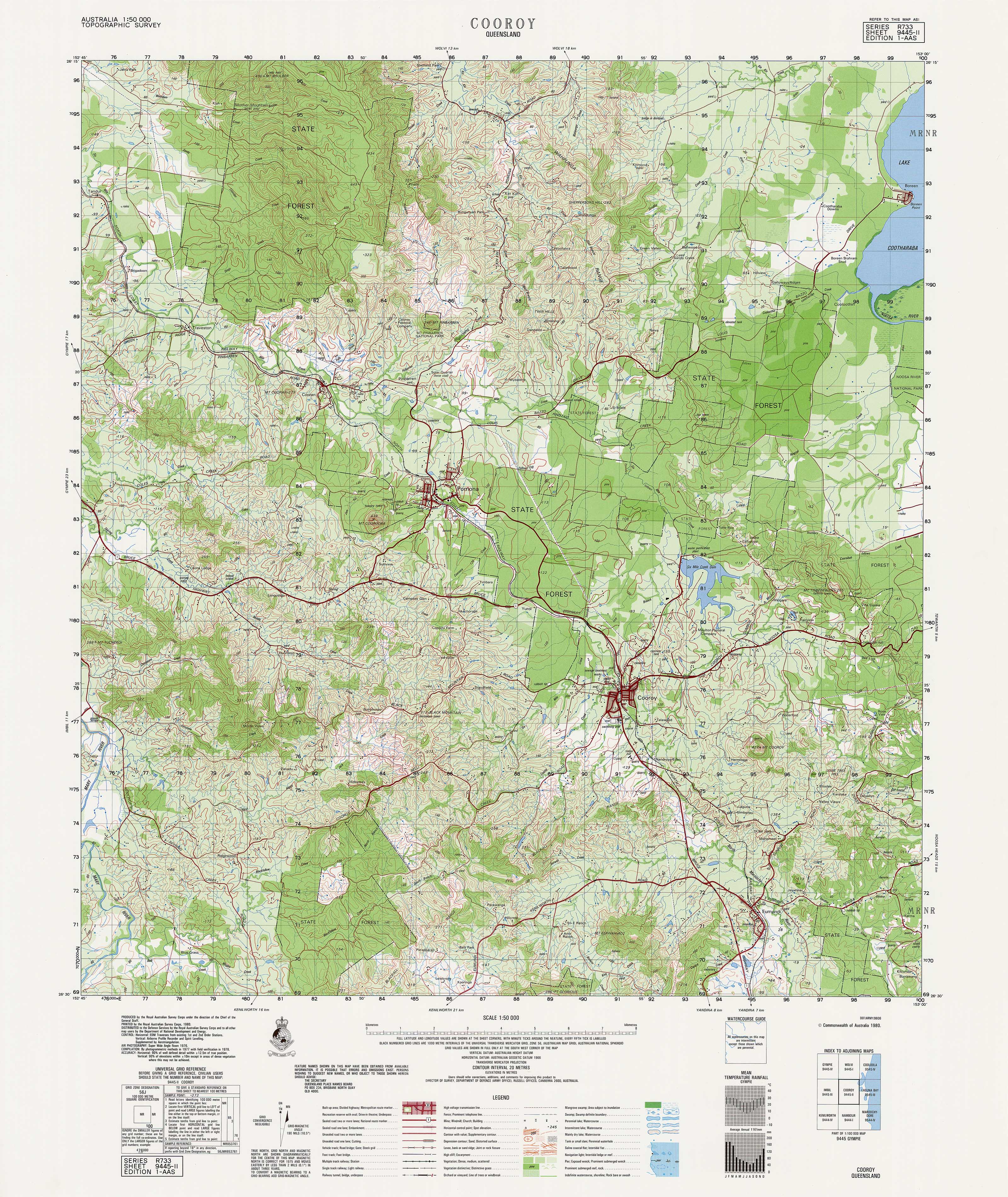 Corooy Map.pdf 9445-2 Cooroy 1:50k Topographic Map | Mapworld