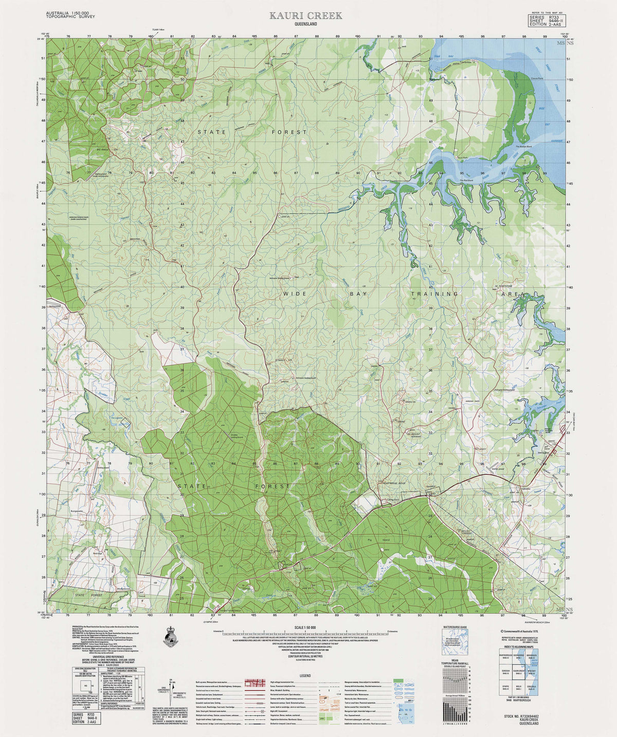 9446-2 Kauri Creek 1:50k Topographic Map | Mapworld