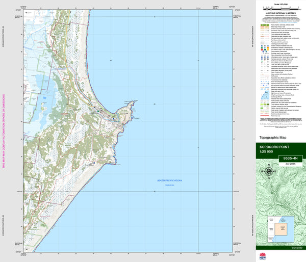 Korogoro Point 9535-4N Topographic Map 1:25k