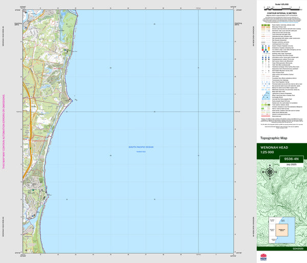 Wenonah Head 9536-4N Topographic Map 1:25k