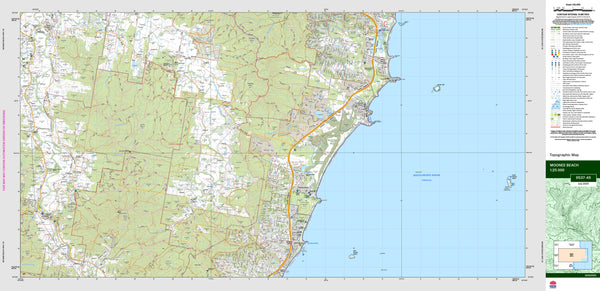 Moonee Beach 9537-4S Topographic Map 1:25k