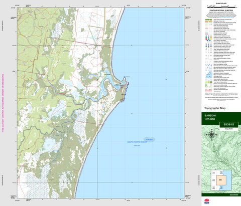 Sandon 9538-1S Topographic Map 1:25k