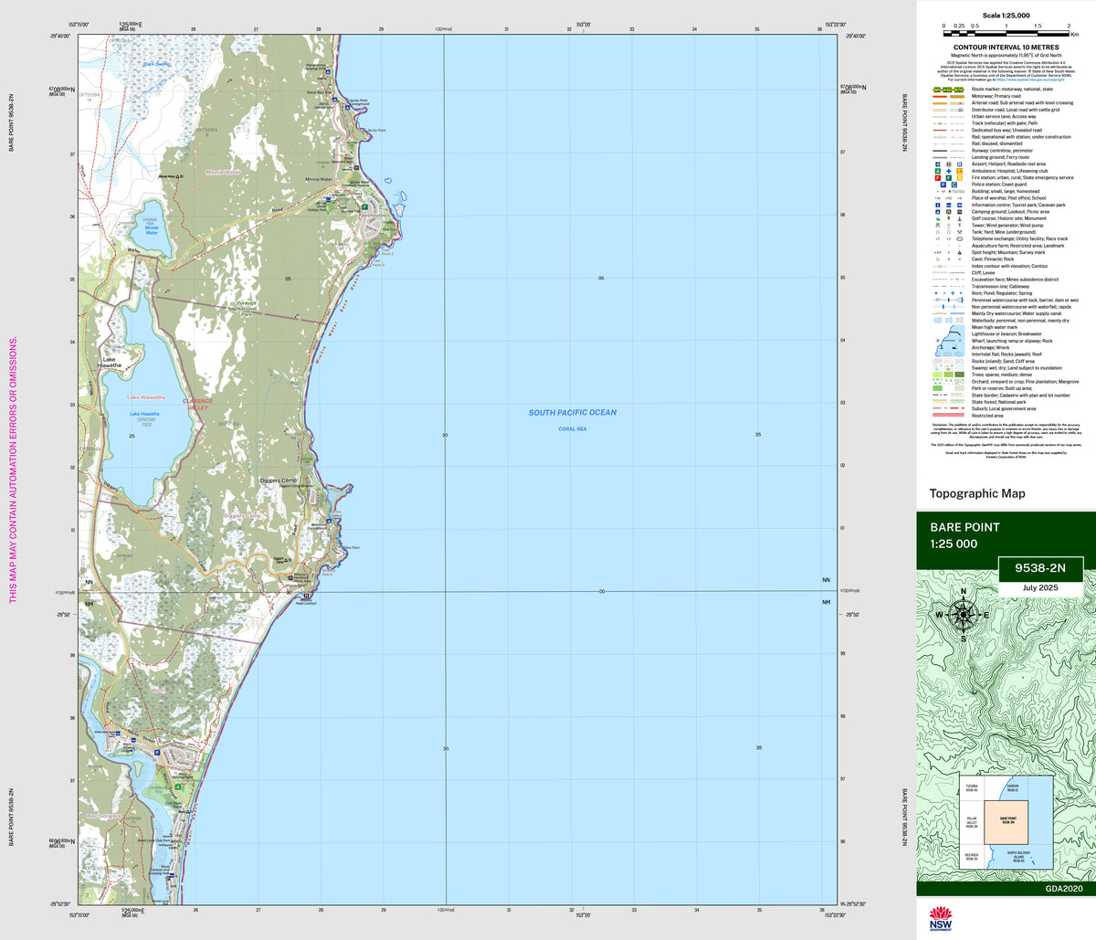 Bare Point 9538-2N Topographic Map 1:25k | Mapworld