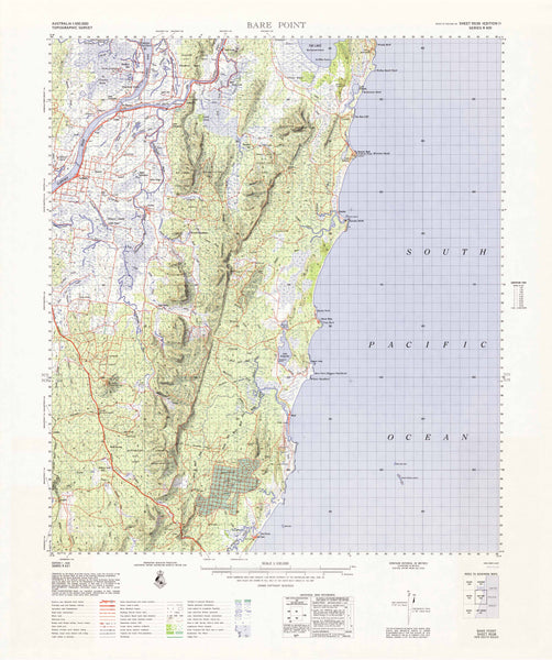 9538 Bare Point 1:100k Topographic Map