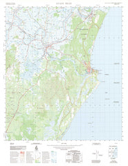 9539-1 Evans Head 1:50k Topographic Map