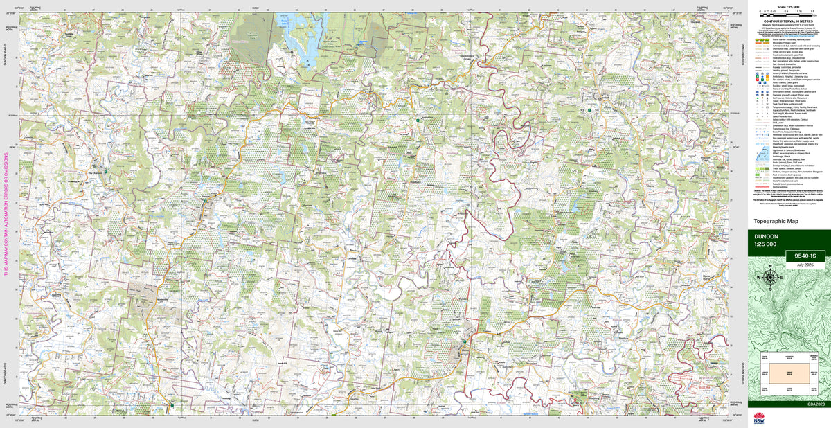 Dunoon 9540-1S Topographic Map 1:25k | Mapworld