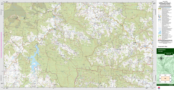 Burringbar 9541-2S Topographic Map 1:25k