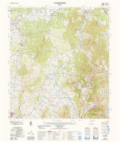 9542-3 Tamborine 1:50k Topographic Map