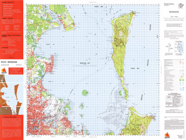 9543 Brisbane 1:100k Topographic Map