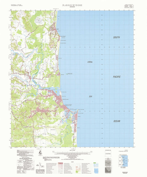 9544-4 Maroochydore 1:50k Topographic Map