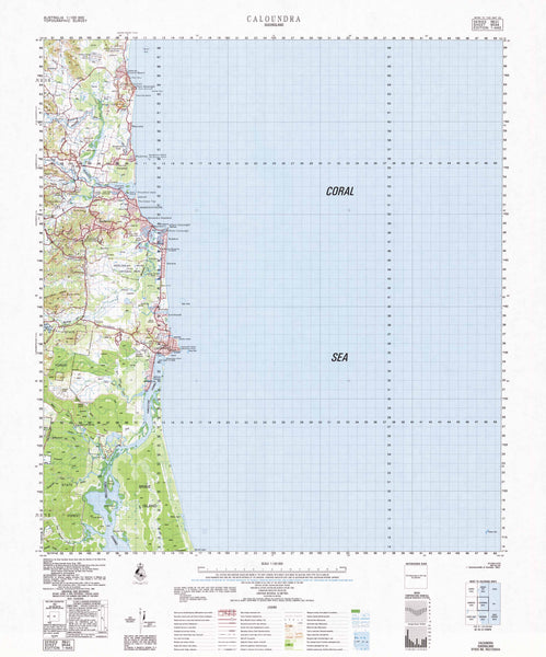 9544 Caloundra 1:100k Topographic Map
