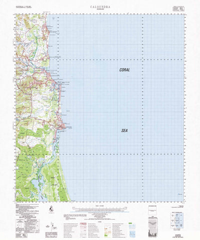 9544 Caloundra 1:100k Topographic Map