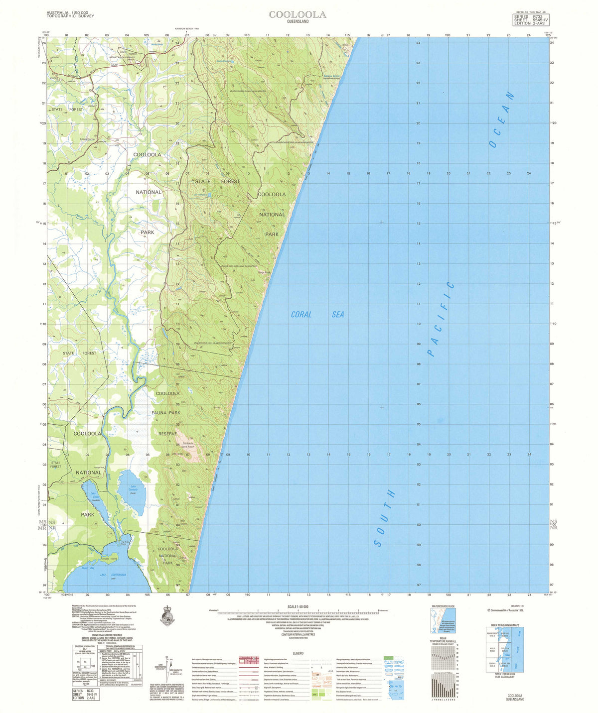 9545-4 Cooloola 1:50k Topographic Map | Mapworld