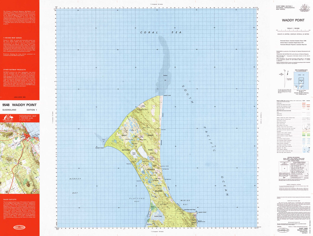 9548 Waddy Point 1:100k Topographic Map | Mapworld