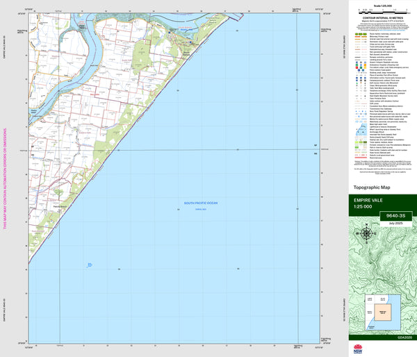 Empire Vale 9640-3S Topographic Map 1:25k