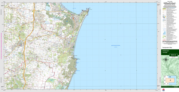 Byron Bay 9640-4S Topographic Map 1:25k