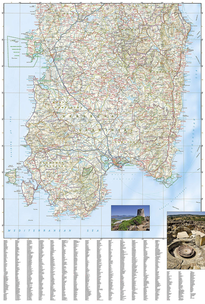Sardinia Michelin Map, Buy Map of Sardinia - Mapworld